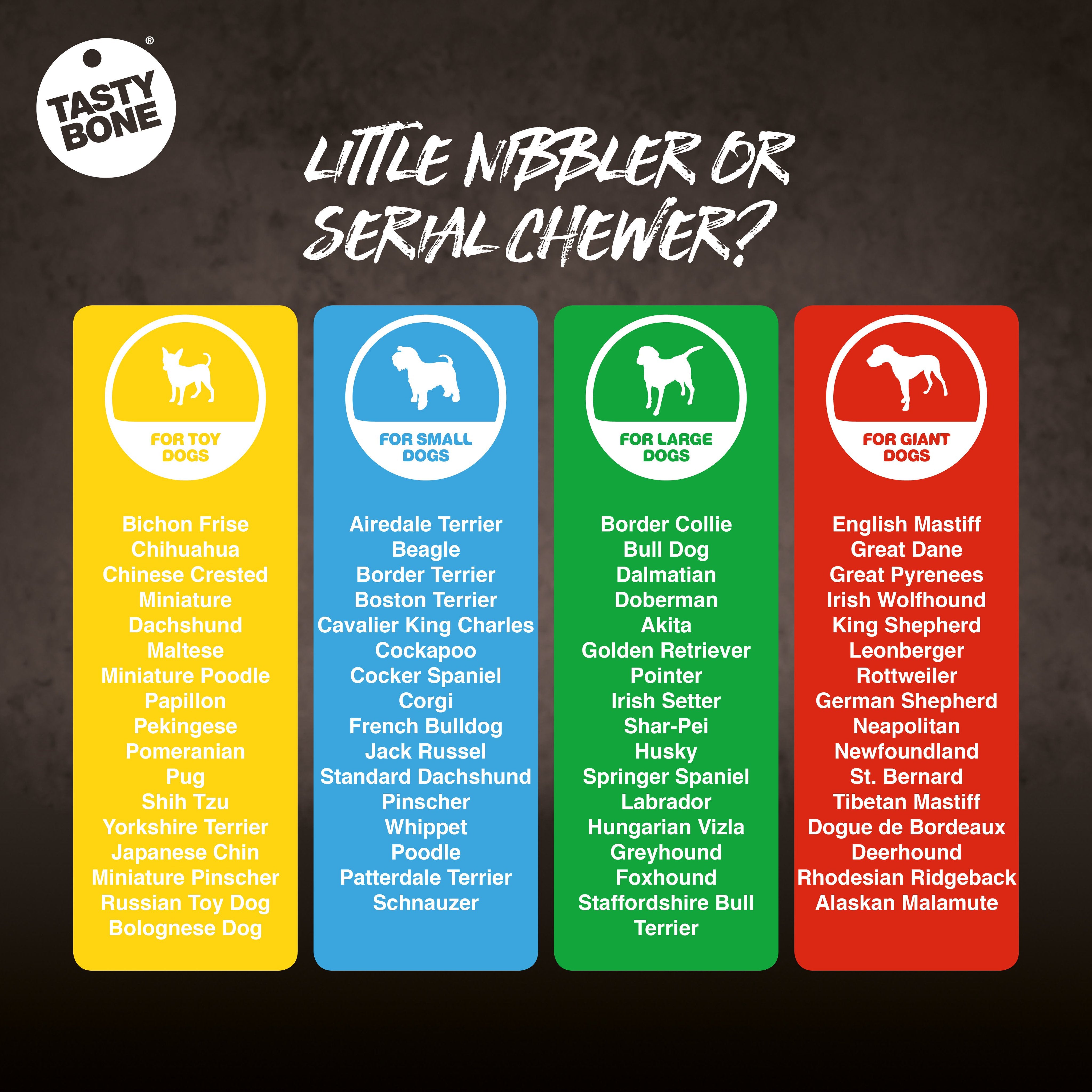 TastyBone Super Tough Nylon Dog Chews for MEGA Dogs 5 Flavours