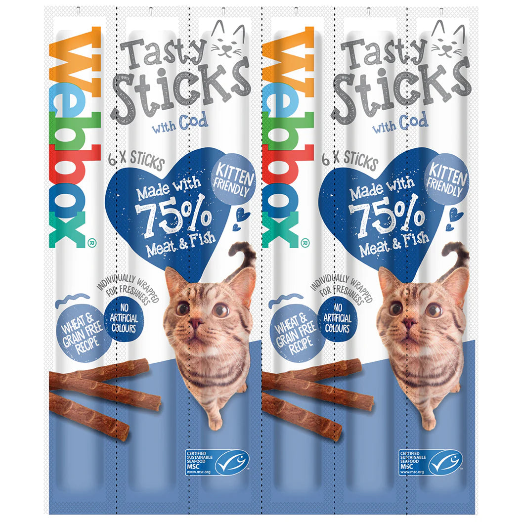 Webbox Tasty Sticks Cat Treats Cod
