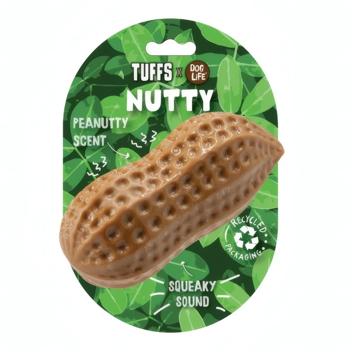 TUFFS x Dog Life Nutty Peanut Scented Squeaky Dog Toy