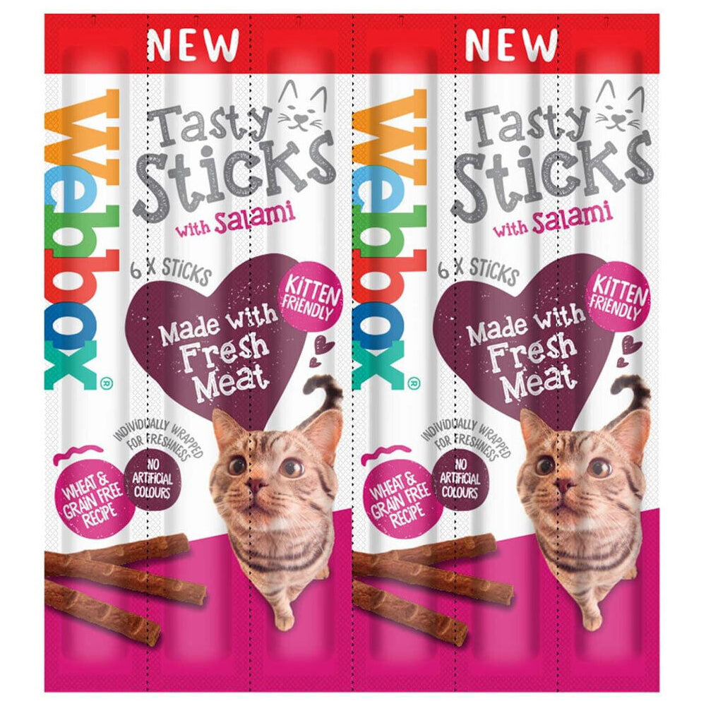Webbox Tasty Sticks Cat Treats Salami