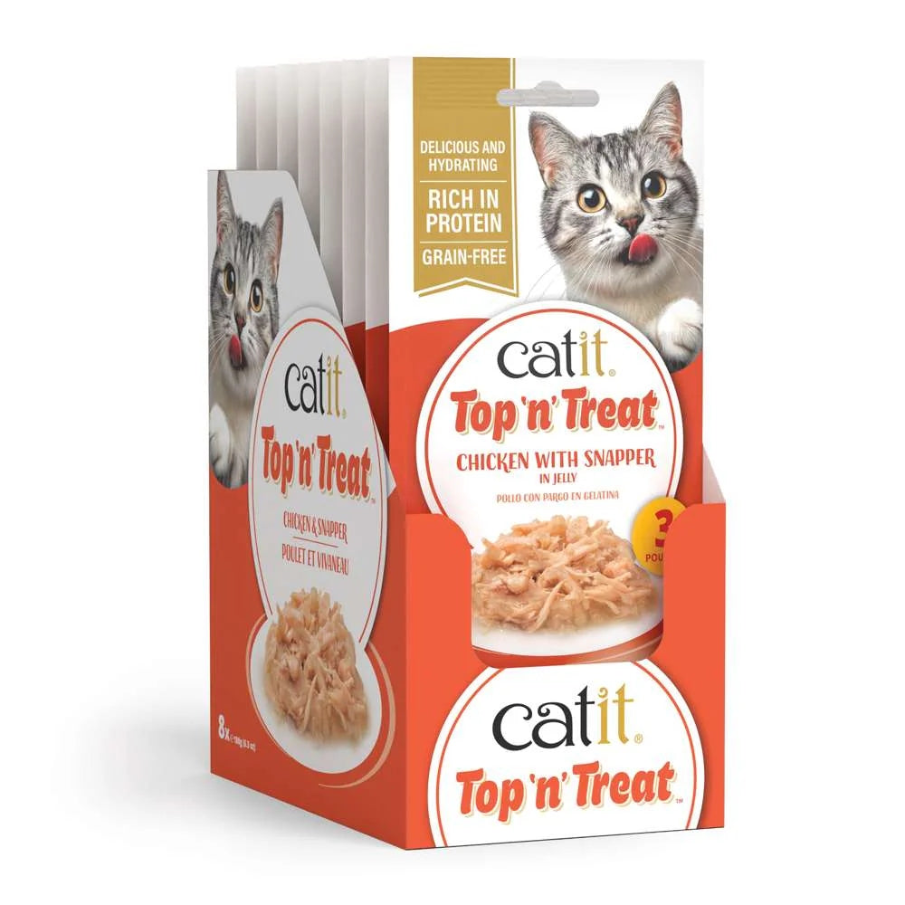 Catit Top n Treat Chicken & Snapper 8 Pack (24x60g)