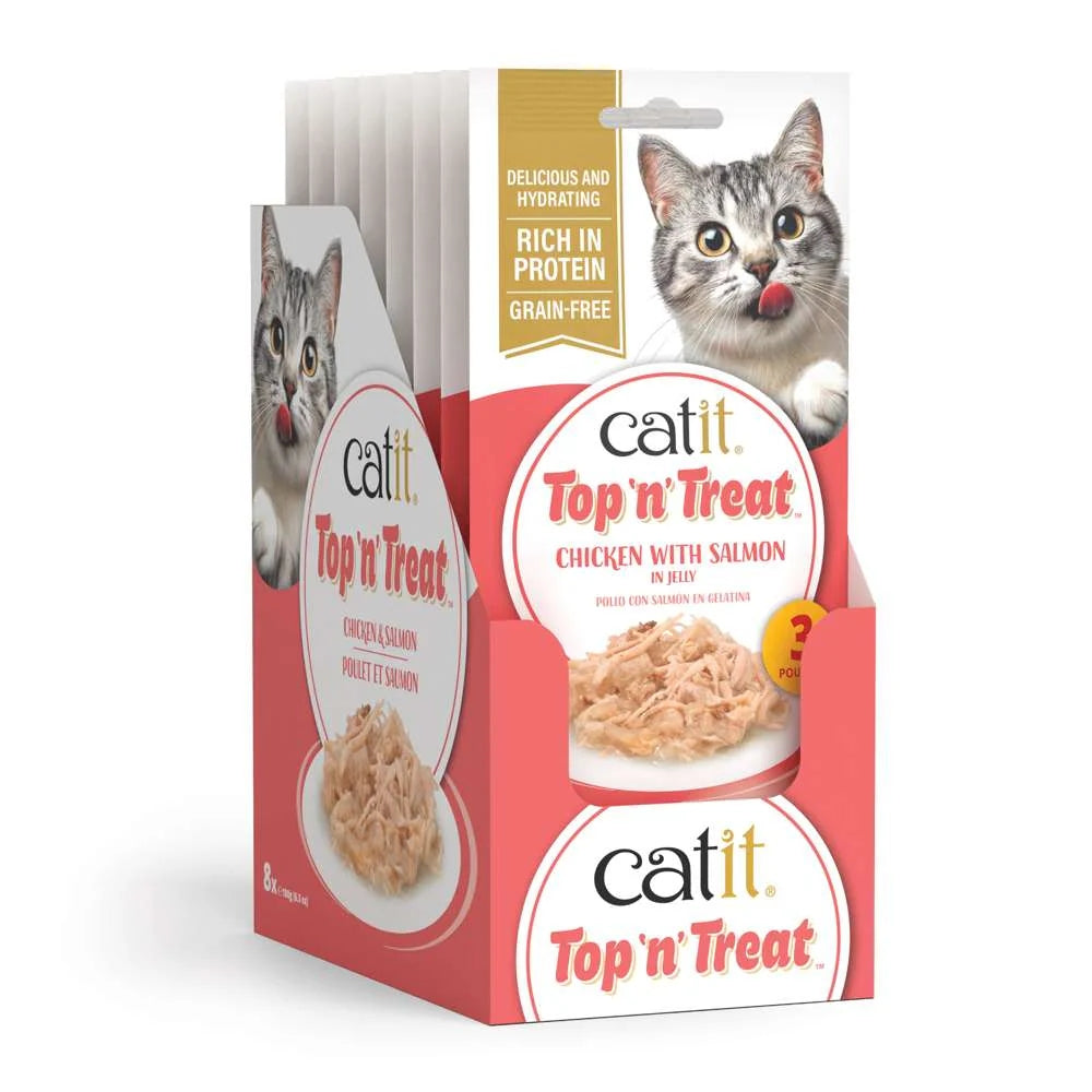 Catit Top n Treat Chicken & Salmon 8 Pack (24x60g)