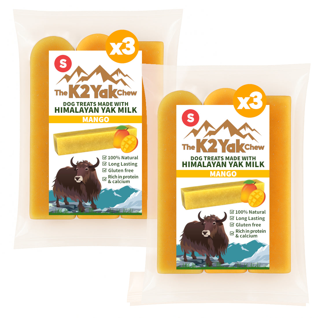 K2 Yak Chews Dog Treats Mango Small