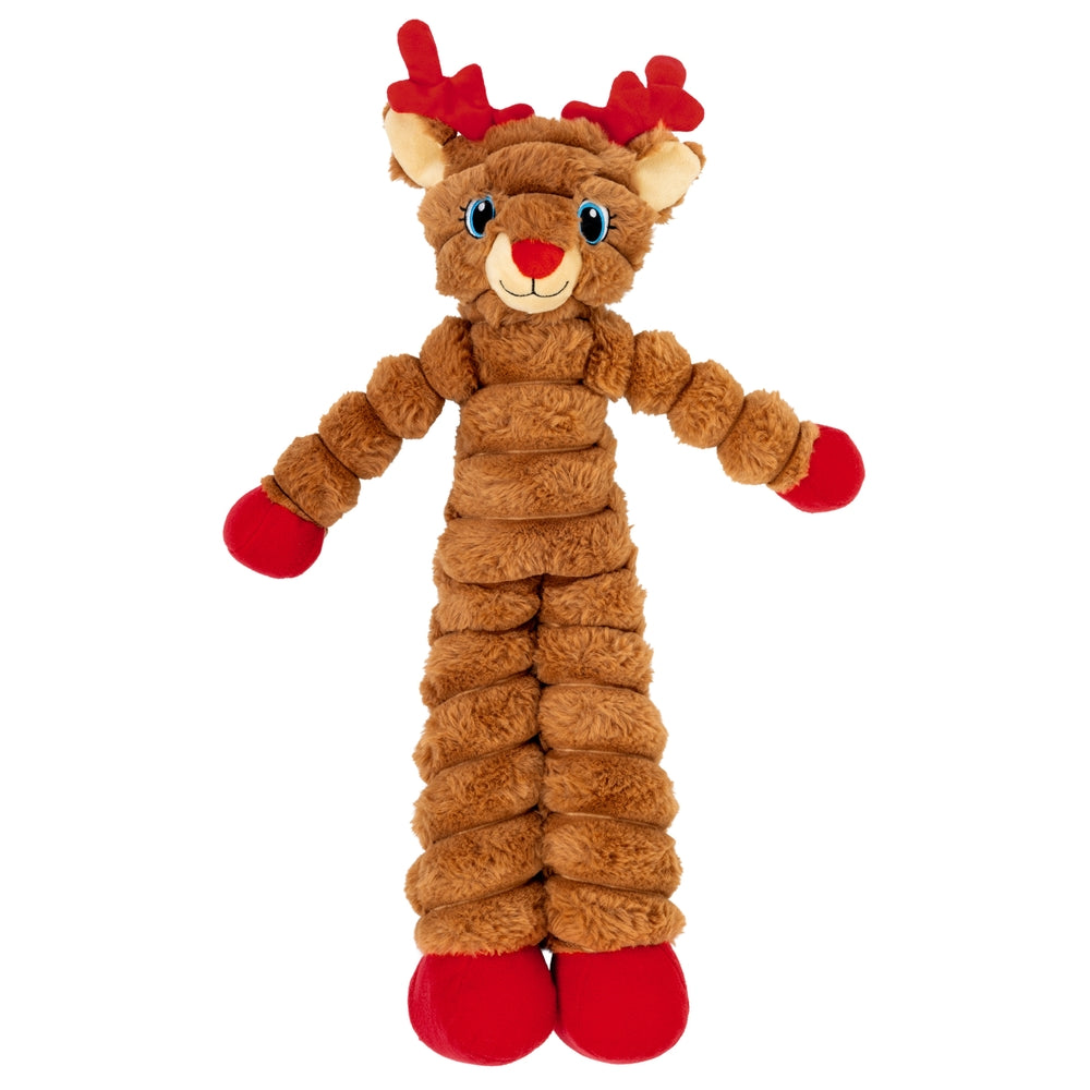 KONG Holiday Shakers Crumples Reindeer Red