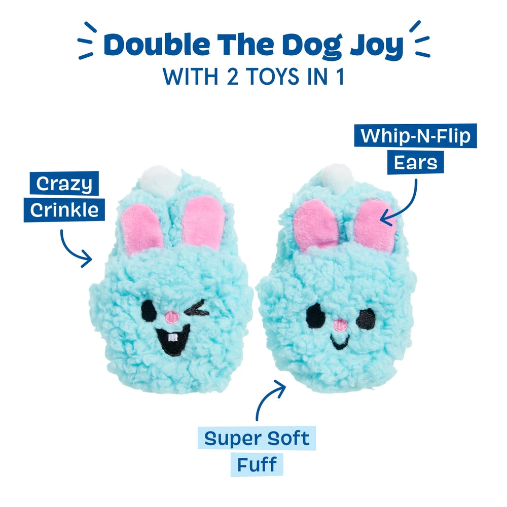 BARK Yippy & Skippy Slippies Plush Dog Toy