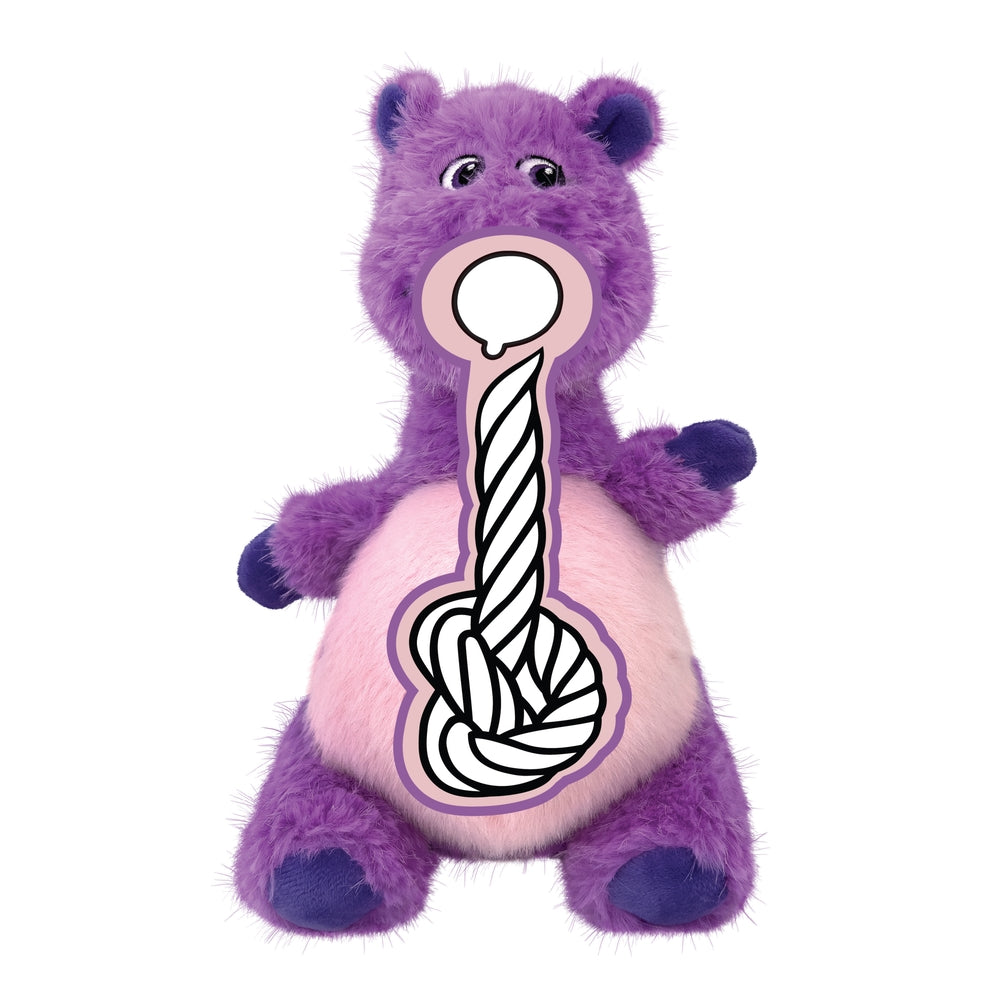 KONG Holiday Knots Belly Hippo Blue