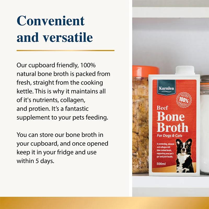 Karnlea Beef Bone Broth for Dogs and Cats 500ml