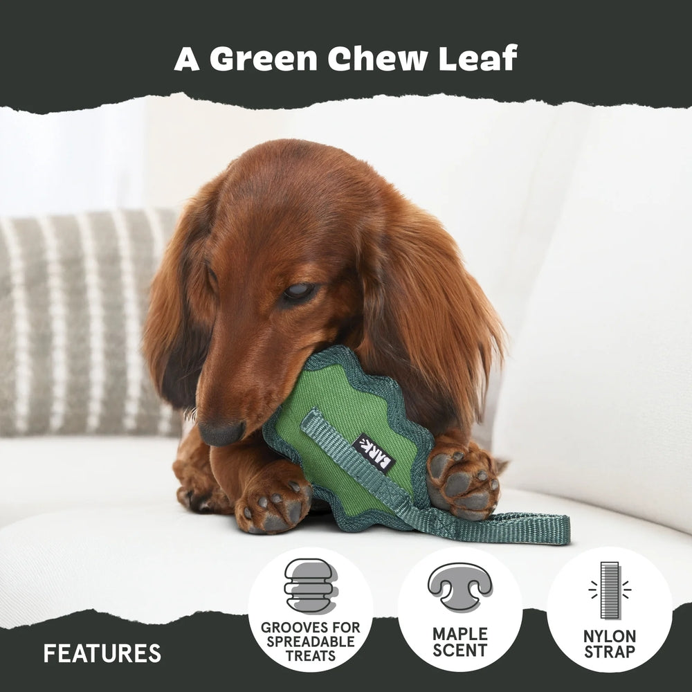 BARK A Green Chew Leaf Super Chewer Dog Toy