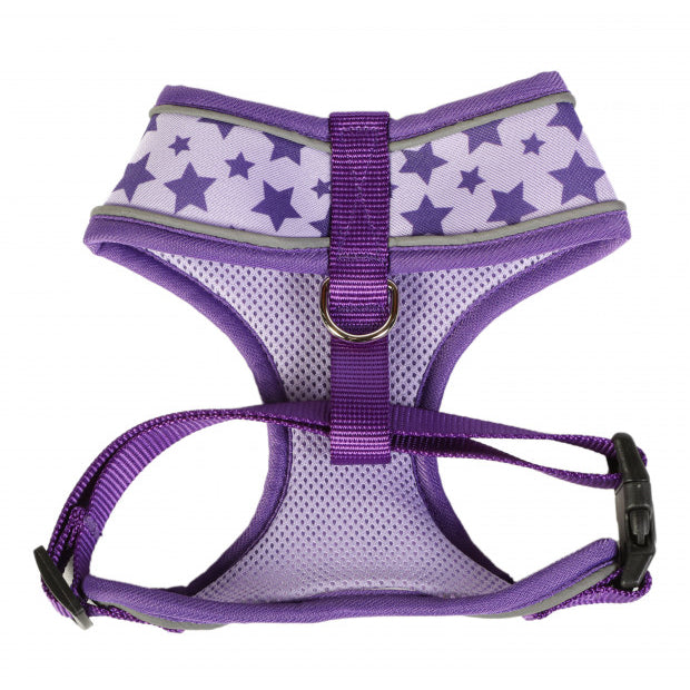 Doodlebone Originals Airmesh Dog Harness Violet Stars 6 Sizes