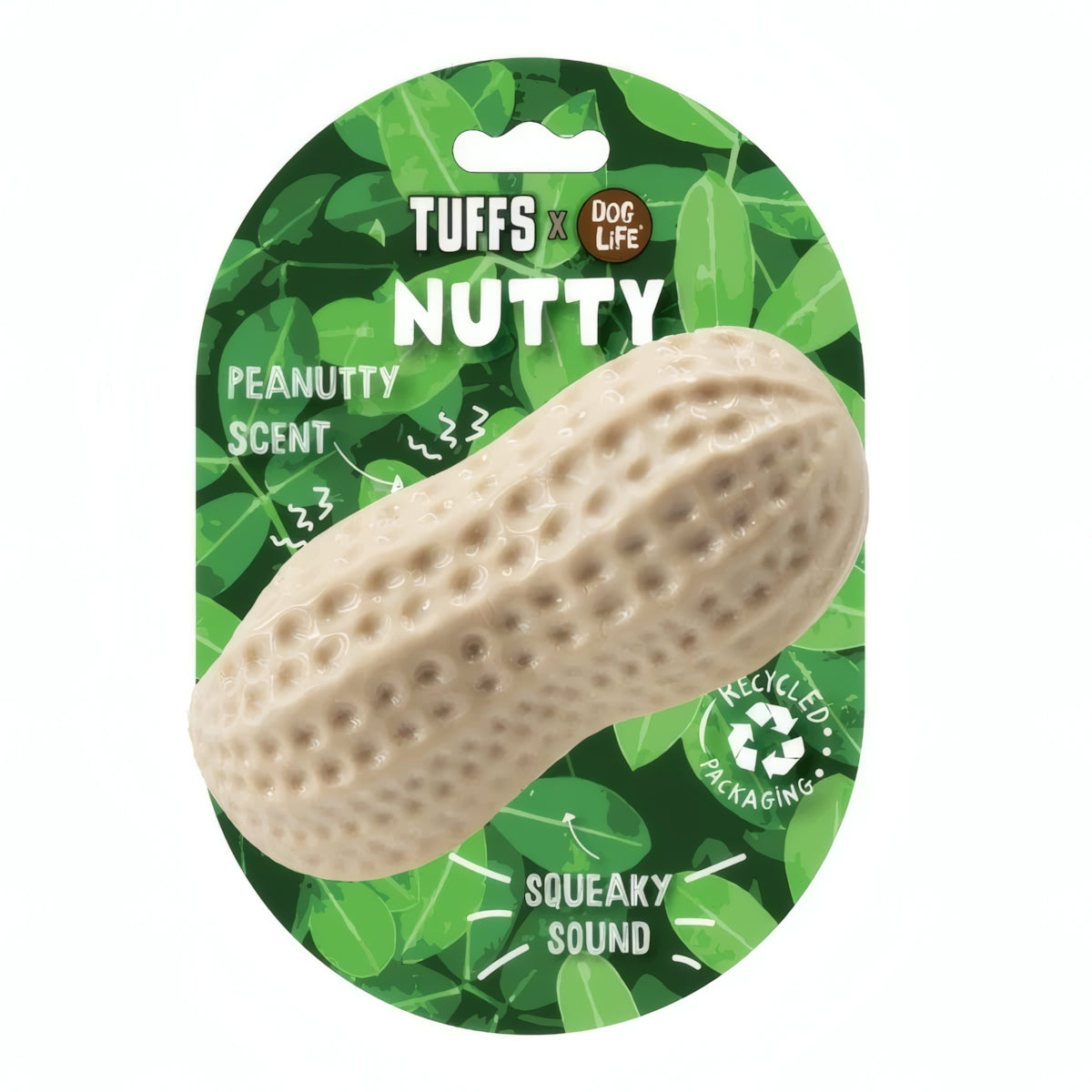 TUFFS x Dog Life Nutty Peanut Scented Squeaky Dog Toy