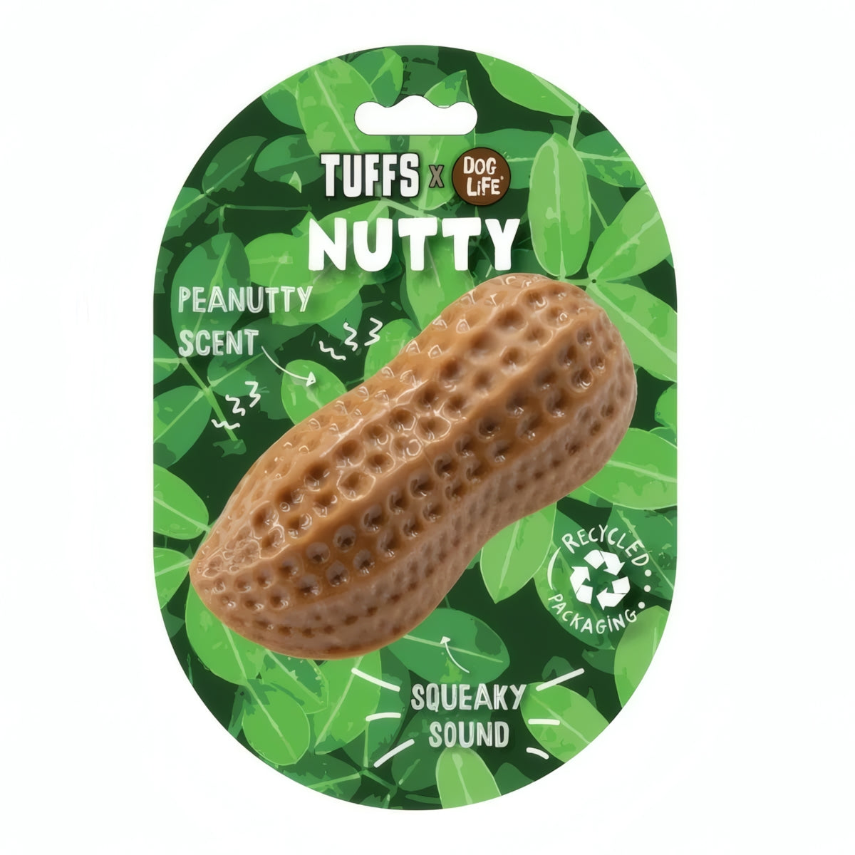 TUFFS x Dog Life Nutty Peanut Scented Squeaky Dog Toy