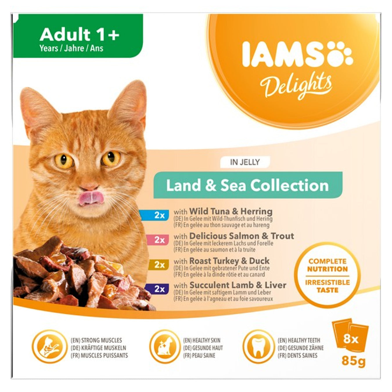 IAMS Delights Adult Land & Sea Collection in Jelly 8 x 85g