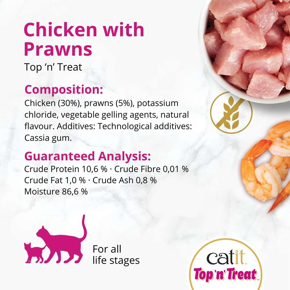 Catit Top n Treat Chicken & Shrimp 8 Pack (24x60g)