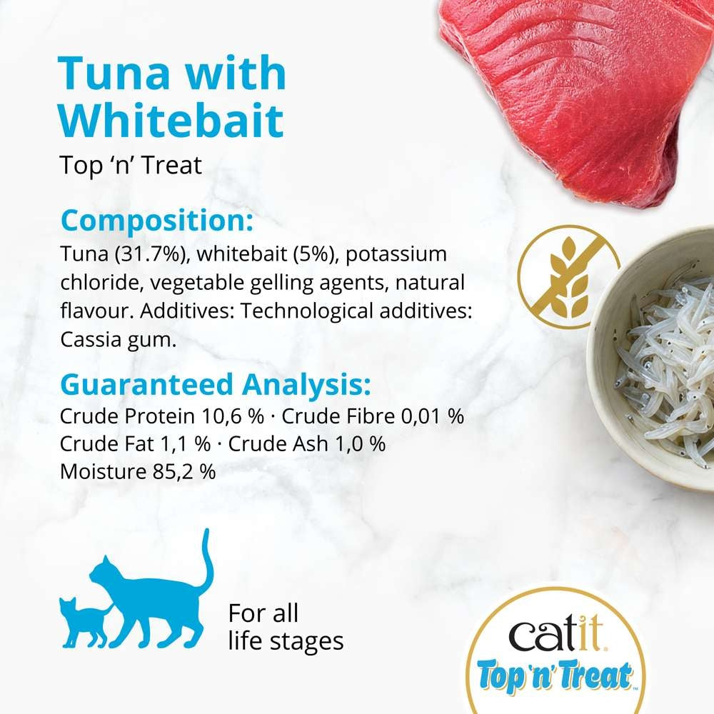Catit Top n Treat Tuna & Whitebait 8 Pack (24x60g)