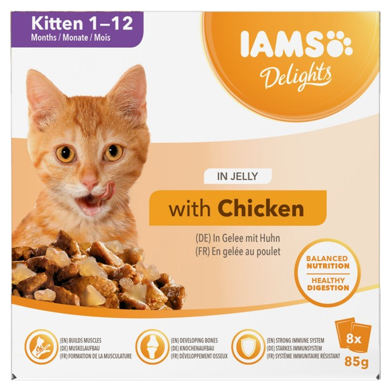 IAMS Delights Kitten Chicken in Jelly 8 x 85g