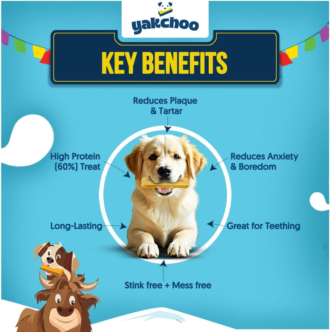 Yakchoo Himalayan Yak Cheese Dog Chews – Medium 70g - Blueberry Strawberry & Peanut Butter 3 Pack