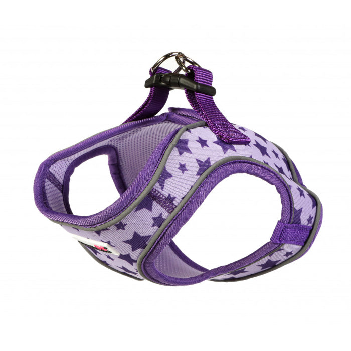 Doodlebone Originals Snappy Dog Harness Violet Stars 7 Sizes