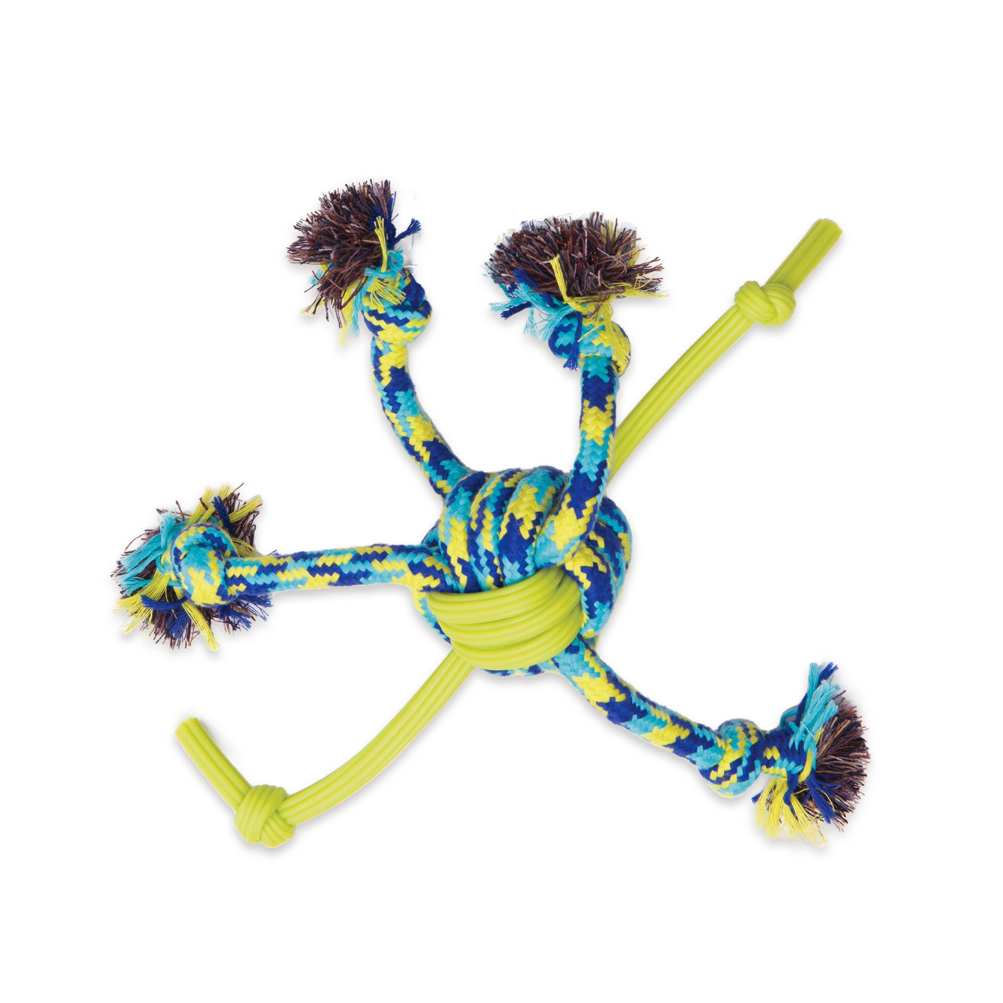 Zeus Fitness Dog Toys Rope and TPR Spider Ball 31cm