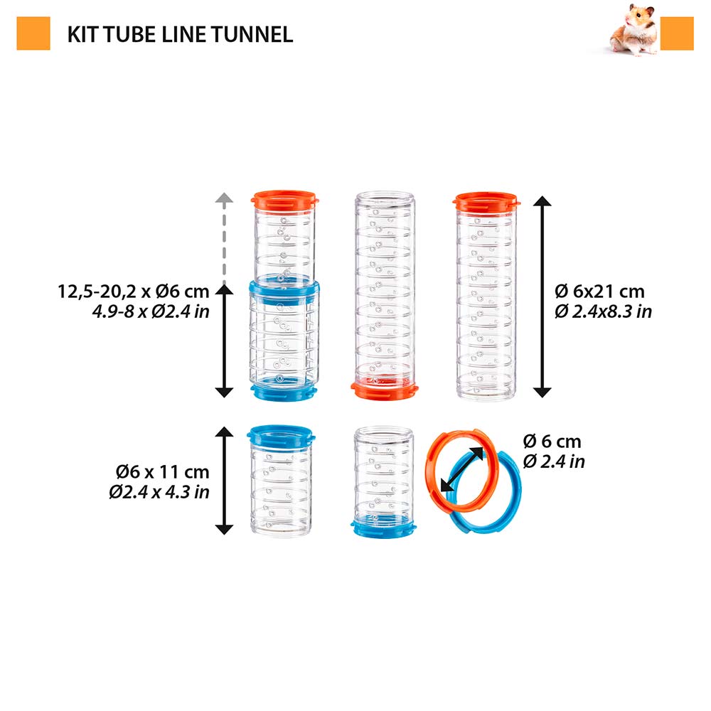 Ferplast Hamster Cage Accessories Tube Tunnel Kit