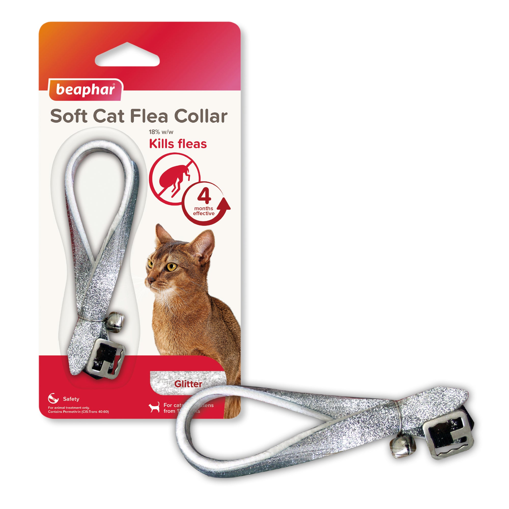 Beaphar Cat Collar Kills & Prevents Fleas Glitter