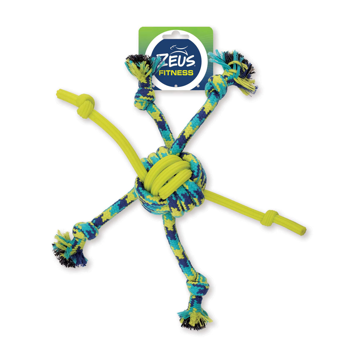 Zeus Fitness Dog Toys Rope and TPR Spider Ball 31cm