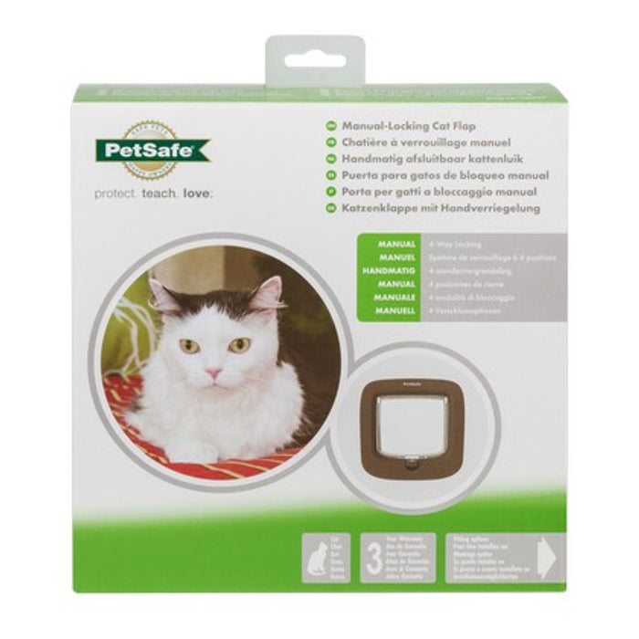 PetSafe Manual Locking Cat Flap Brown