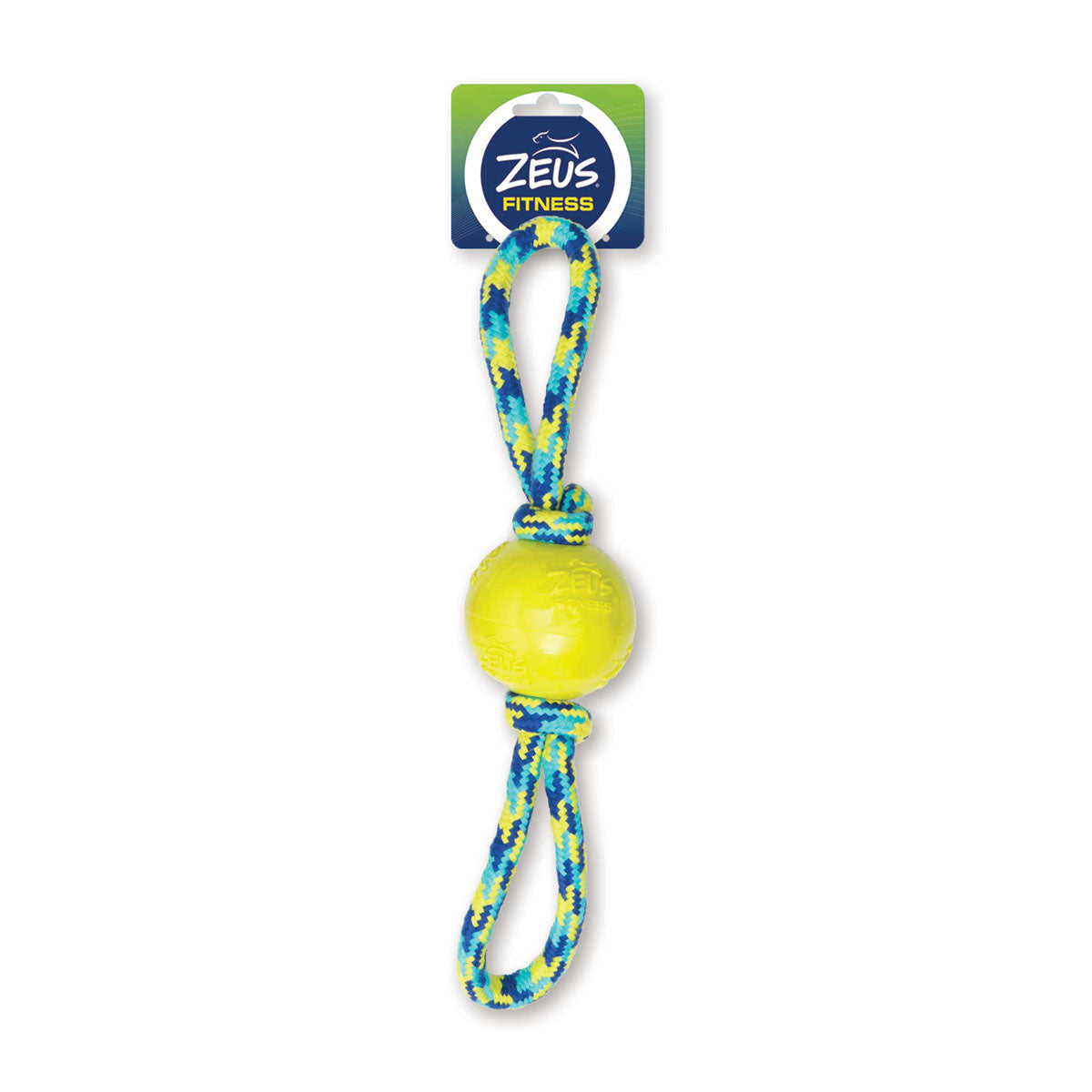 Zeus Fitness Dog Toys Ball Double tug with TPR ball 41cm