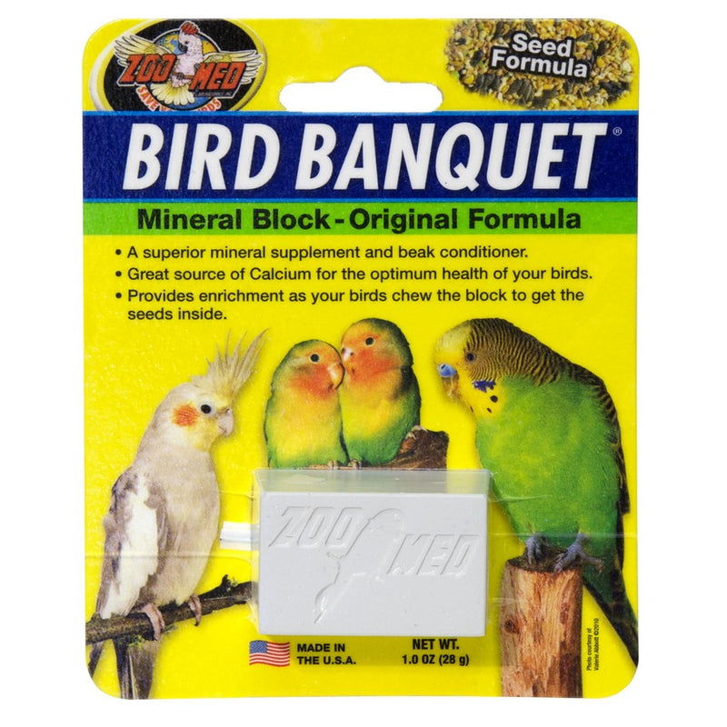 Zoo Med Bird Banquet Mineral Block with Seeds 28g