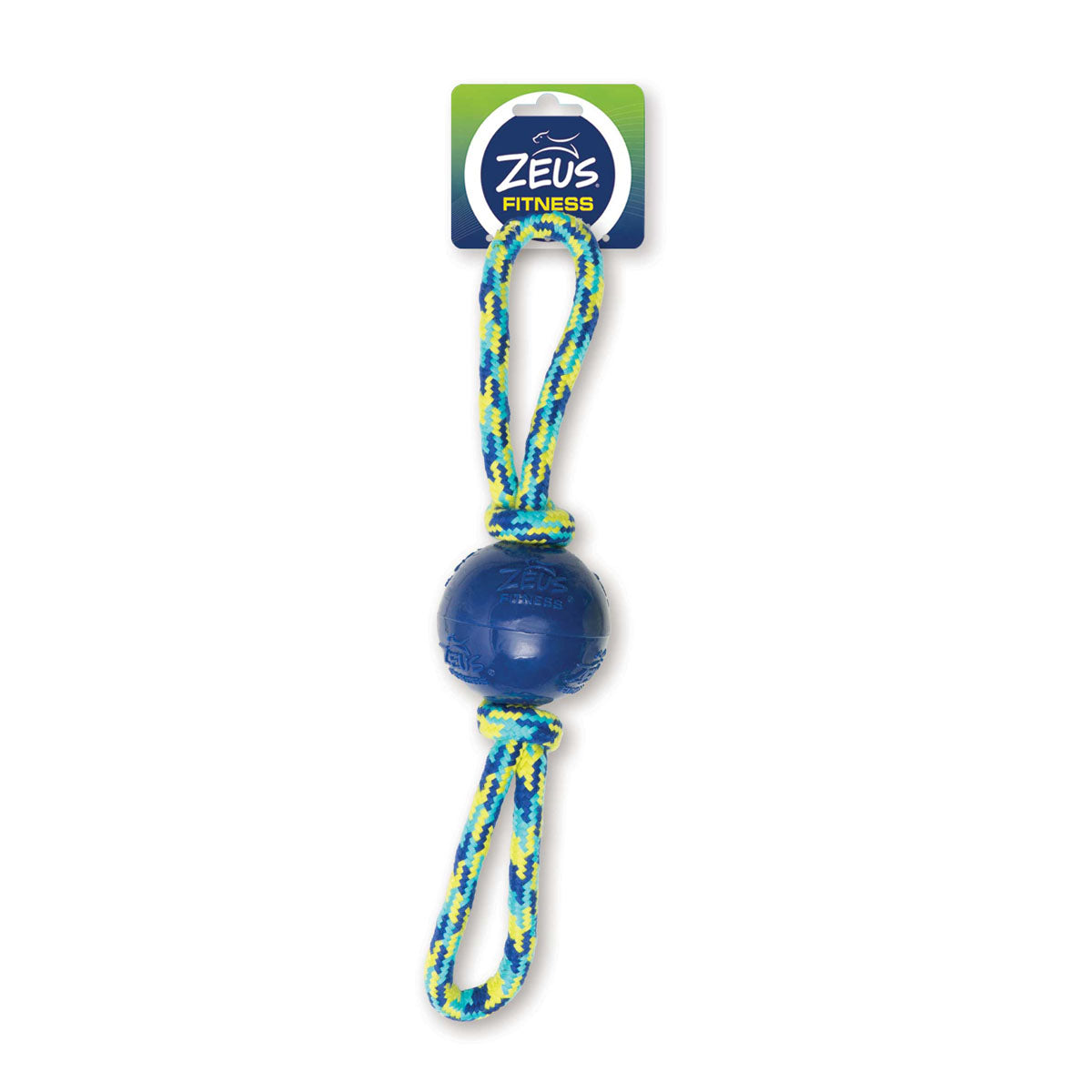 Zeus Fitness Dog Toys Ball Double tug with TPR ball 41cm
