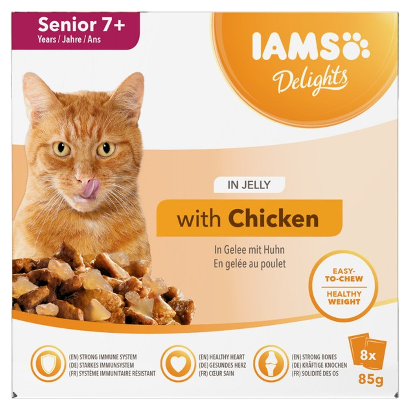 IAMS Delights Senior Chicken in Jelly 8 x 85g