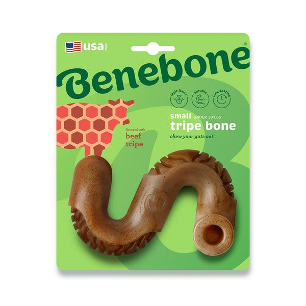 Benebone Tripe Bone Chew Nylon Dog Toys Beef Tripe Flavour 3 Sizes