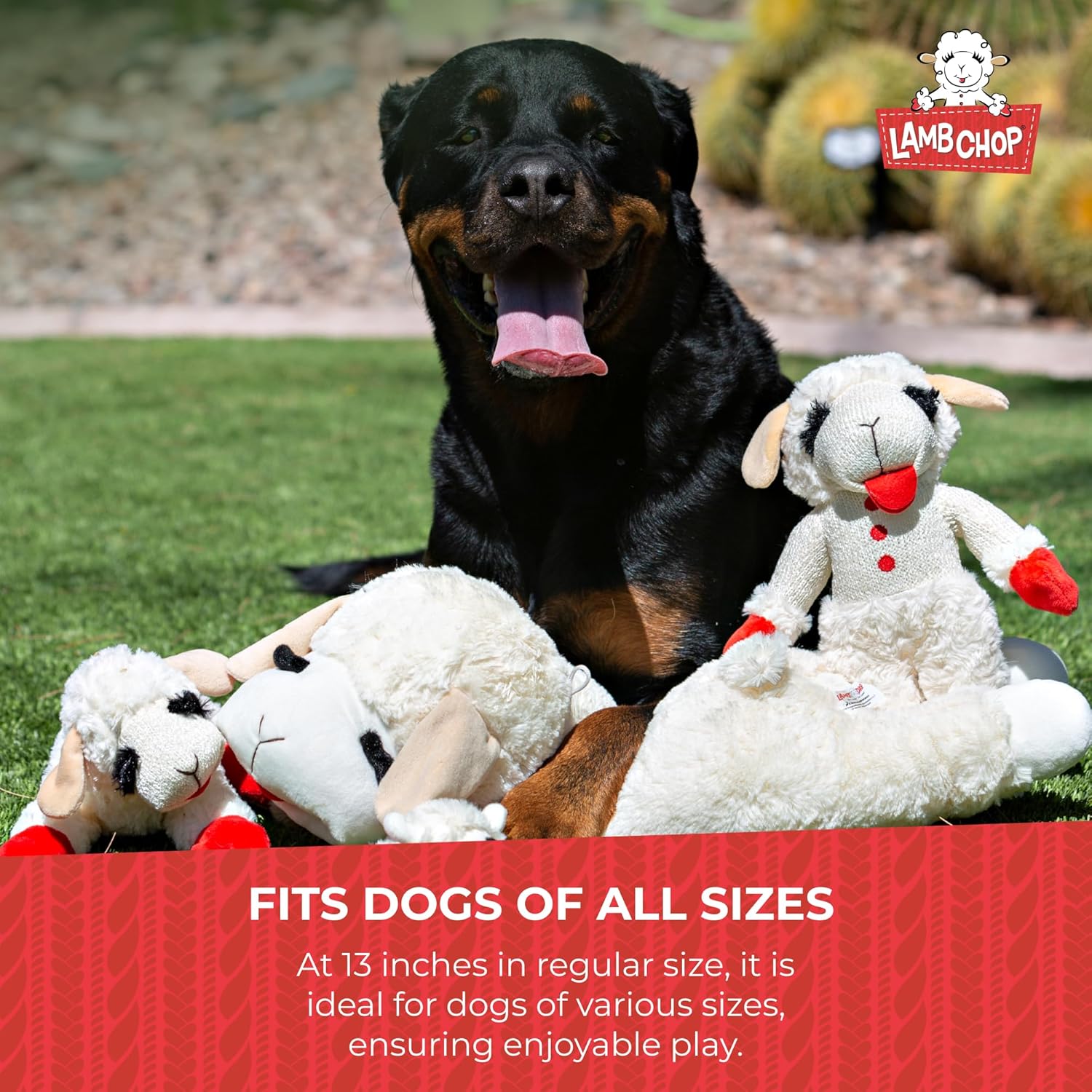 Lambchop Ultra Plush Dog Toy with Squeaker Standing