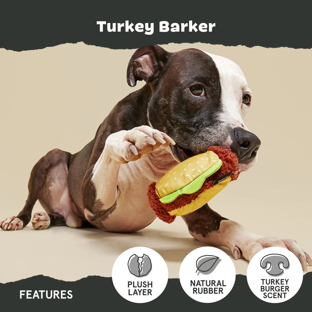 BARK Turkey Barker Super Chewer Dog Toy