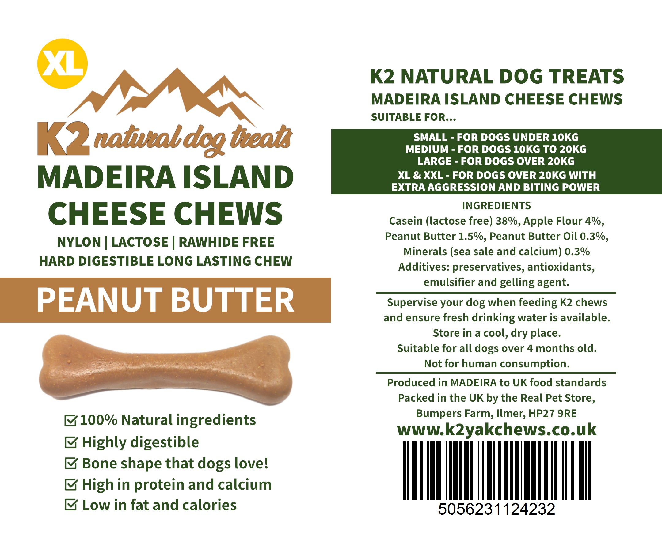 K2 Madeira Island Cheese Chews X-Large