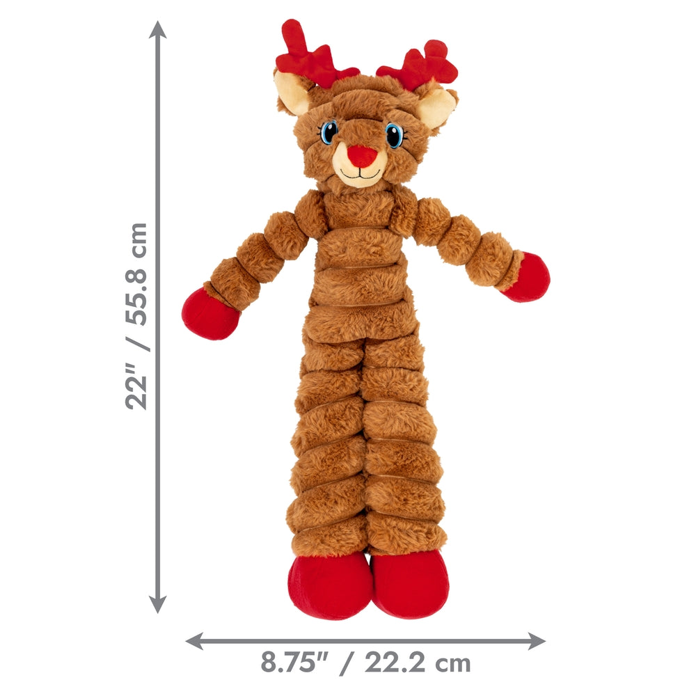KONG Holiday Shakers Crumples Reindeer Red