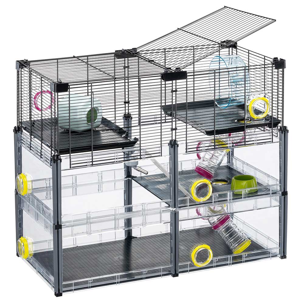 Ferplast Multipla Hamster Crystal Cage with Accessories