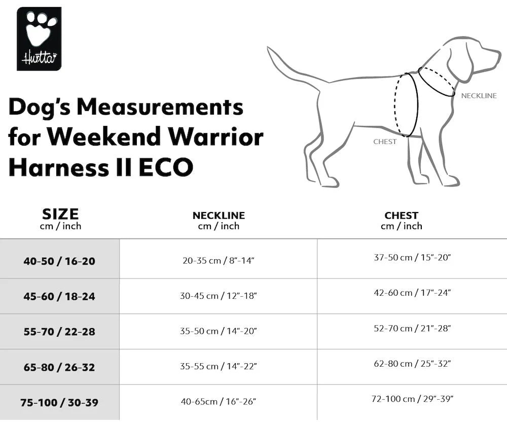 Hurtta Weekend Warrior II ECO Dog Harness Peacock 5 Sizes