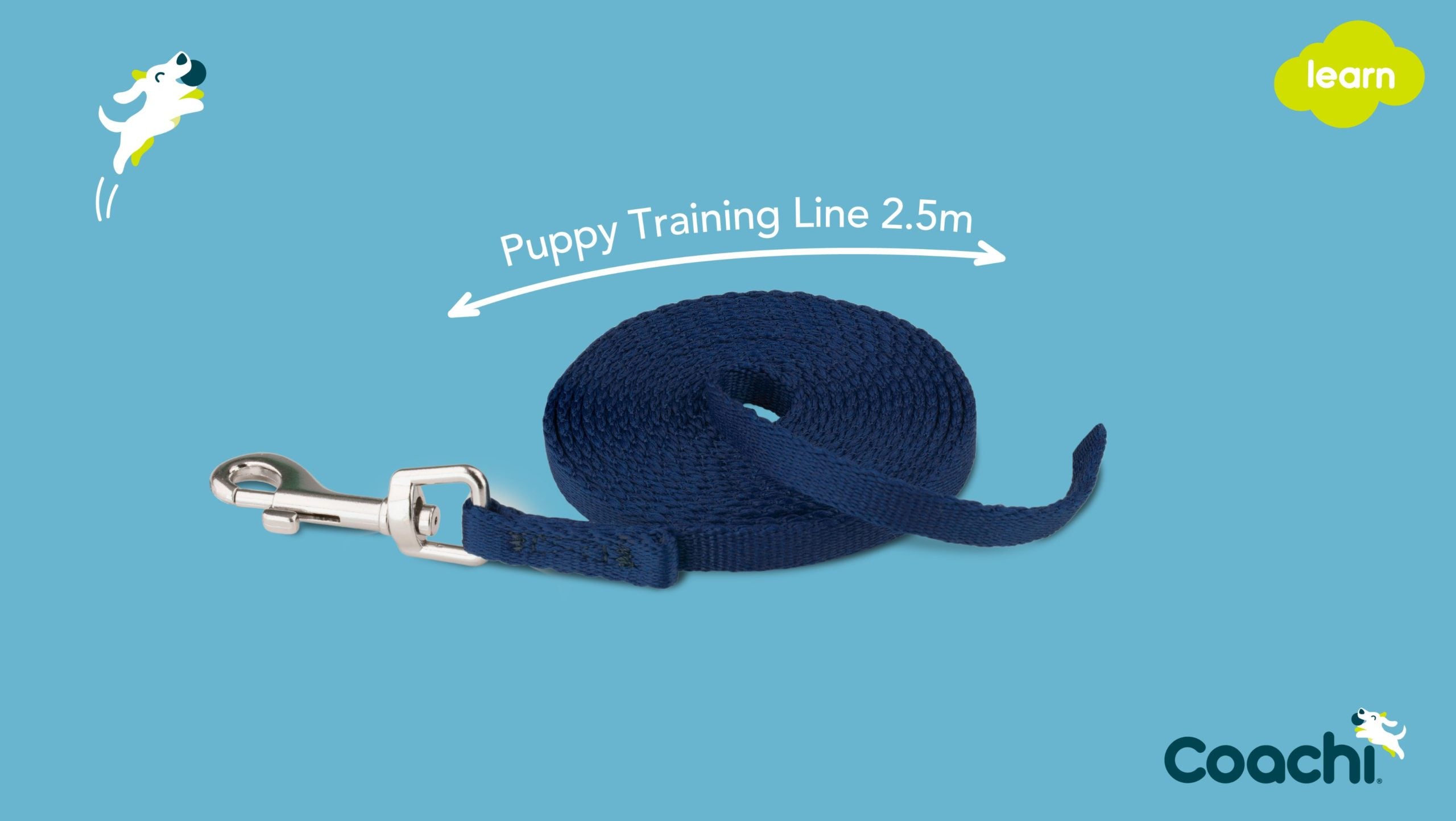 Coachi Puppy Training Line Navy 2.5m