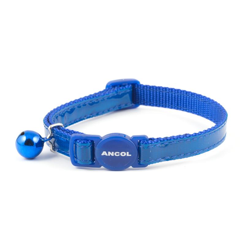 Cat Collar Ancol Gloss Reflective Safety Blue