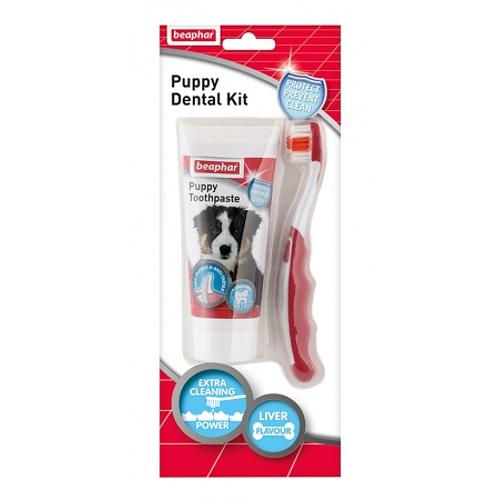 Beaphar Puppy Dental Kit Toothbrush & Toothpaste 50g