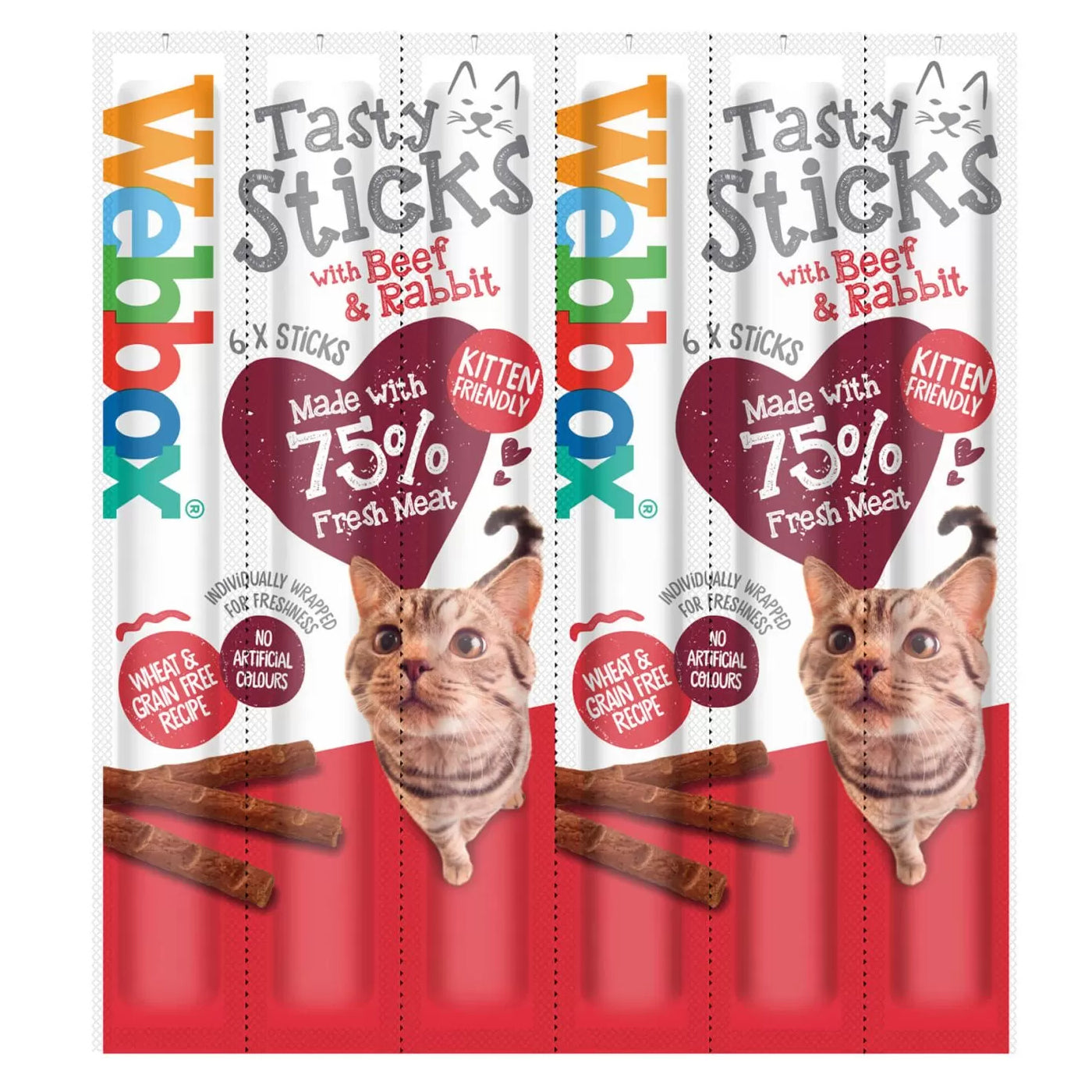 Webbox Tasty Sticks Cat Treats Beef & Rabbit
