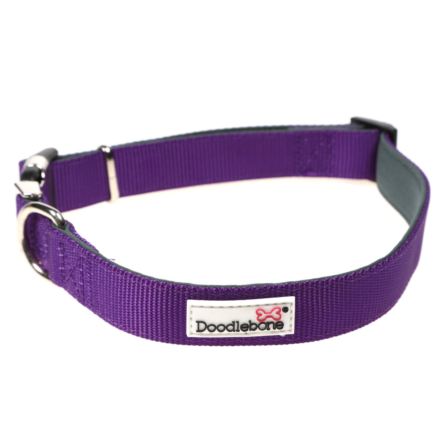 Doodlebone Originals Padded Dog Collar Violet 3 Sizes