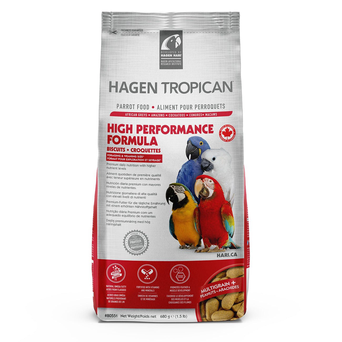 Hagen Hari Tropican Parrot High Performance Biscuits 2 Sizes