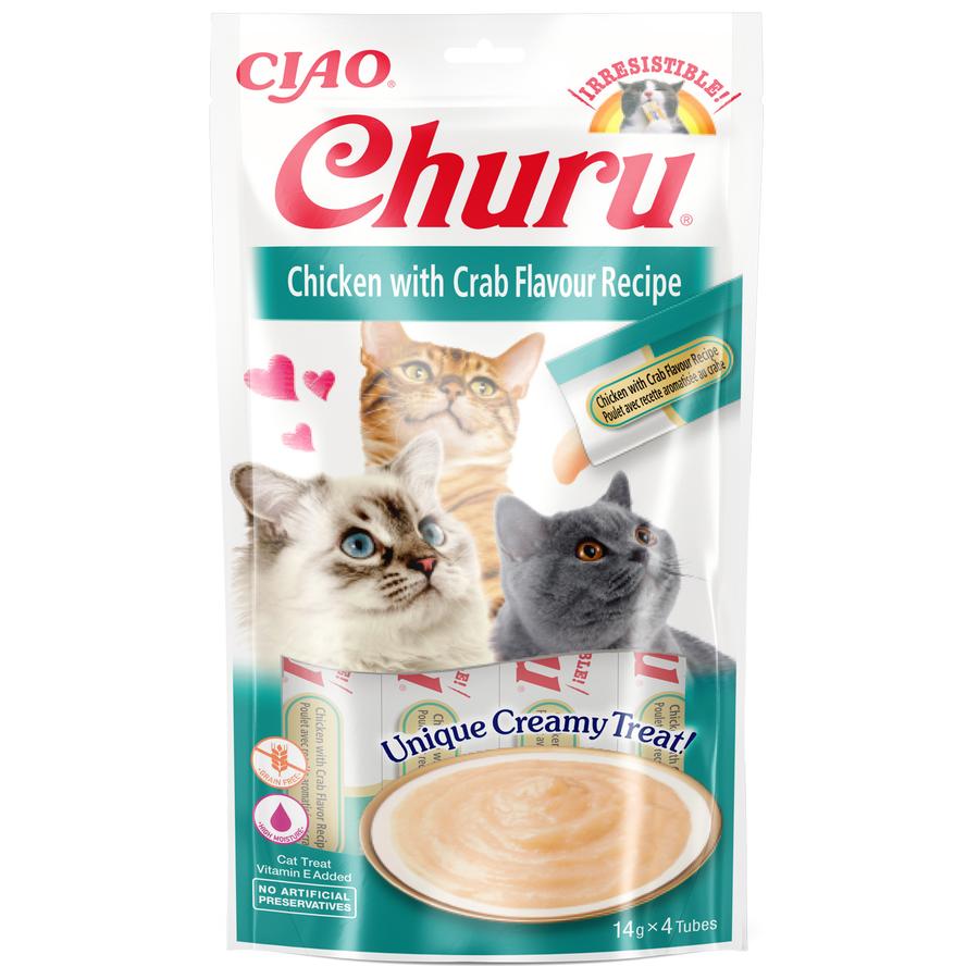 Churu Puree Cat Treats Chicken with Crab 4x14g