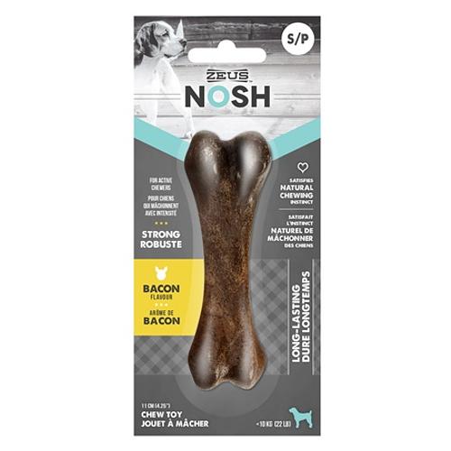 Zeus NOSH STRONG Chew Bone Toy Bacon Flavor 3 Sizes