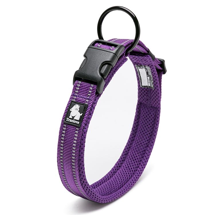 Truelove Dog Puppy Collars Airmesh Reflective Purple 8 Sizes
