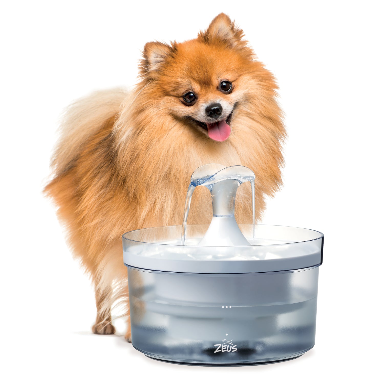 Zeus Fresh & Clear 360 Dog Drinking Fountain with Waterfall Spout 1.5L