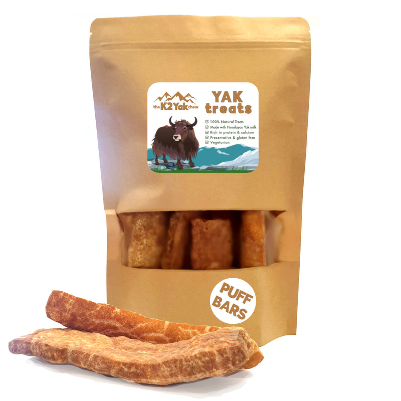 K2 Yak Treats Puff Bars 100% Natural Dog Treats