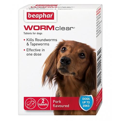 Beaphar WORMclear for Small Dogs up to 20kg Worming Tablets x 2