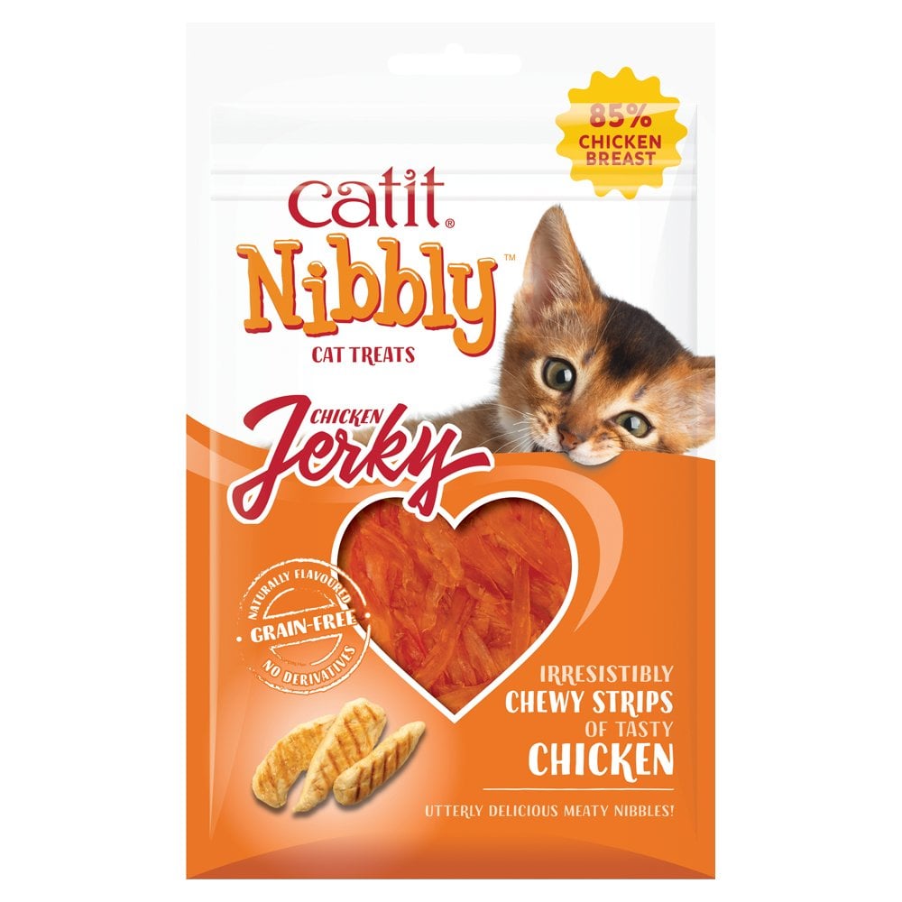 Catit Nibbly Chicken Jerky Treats 30g
